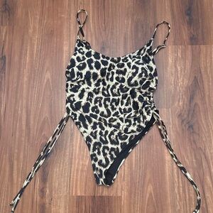 leopard print swim suit